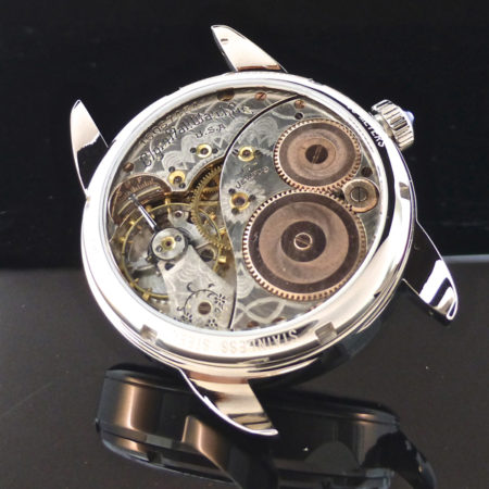Steel Wrocket Watch with original  Elgin gold-toned dial and rose finished movement - Image 3
