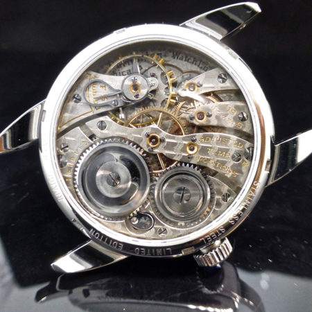 Very Rare Burlington Special, fancy enamel Dial with rare 19 jewel "swan neck" movement - Image 5