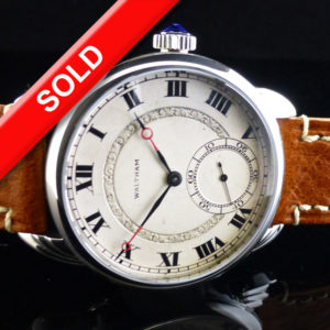 Wrocket with Waltham Sterling Silver Embossed Dial