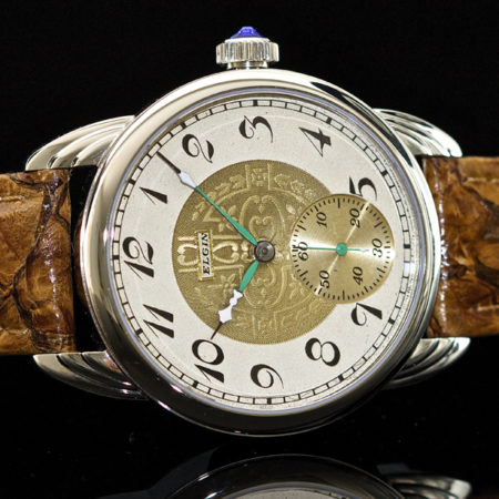 Steel Wrocket with Original  Elgin Movement and Antique Two-Tone dial - Image 2