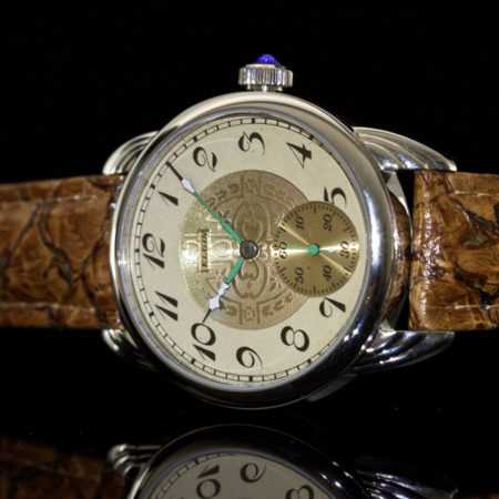 Steel Wrocket with Original  Elgin Movement and Antique Two-Tone dial - Image 4