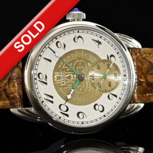 Steel Wrocket with Original  Elgin Movement and Antique Two-Tone dial