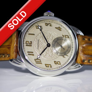 Steel Wrocket with Antique Waltham Embossed dial