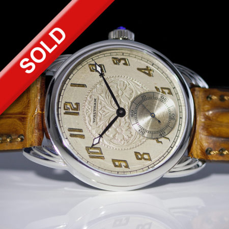 Steel Wrocket with Antique Waltham Embossed dial