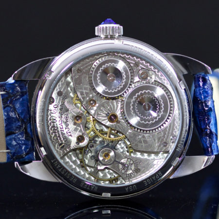Steel Wrocket with rare  enamel dial with blue minute markers - Image 2