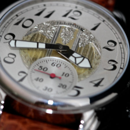 Steel Wrocket watch with engraved Illinois dial - Image 3
