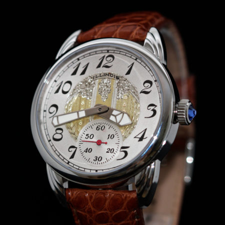 Steel Wrocket watch with engraved Illinois dial - Image 5