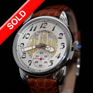 Steel Wrocket watch with engraved Illinois dial