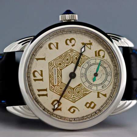 Steel Wrocket watch with original Waltham Hexagon design Dial - Image 4