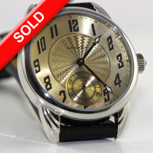 Steel Wrocket Watch with Silver/gold Hampden dial