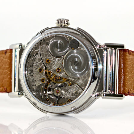 Steel "DuoFace" - reversible watch- Elgin enamel Military dial - Image 2