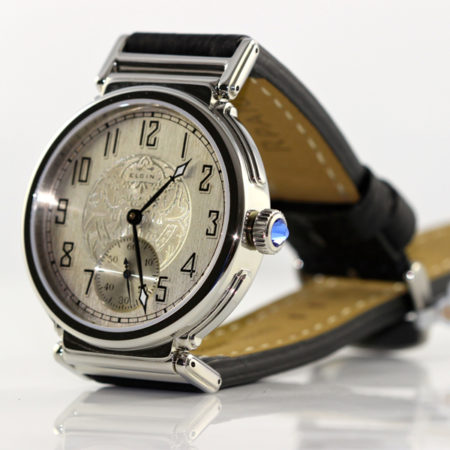 Steel "DuoFace" - reversible watch- Antique Elgin from 1911 - Image 3