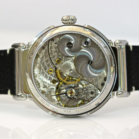 Steel "DuoFace" - reversible watch- Fancy  Antique Enamel dial - Image 4