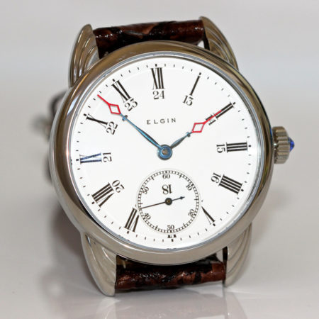 Antique Enamel Elgin 24 Hour dial - Image 2