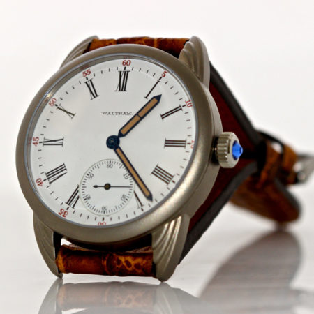 Titanium Wrocket Watch with Antique Enamel dial - Image 3