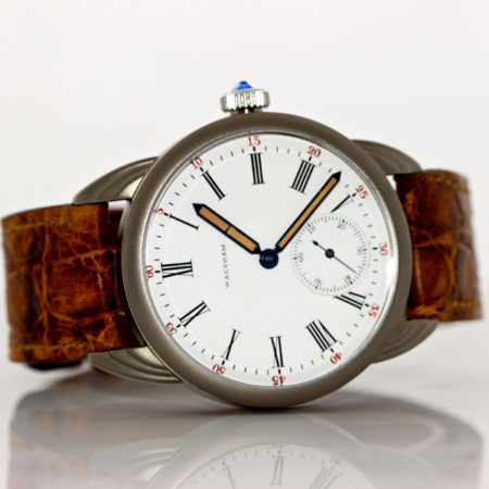 Titanium Wrocket Watch with Antique Enamel dial - Image 4