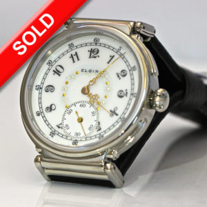 Steel "DuoFace" - reversible watch- Fancy  Antique Enamel dial