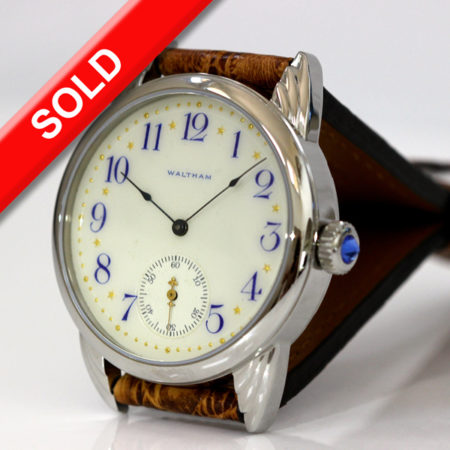 Antique Rare Enamel Waltham Dial - Image 2
