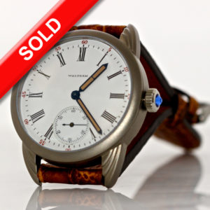 Titanium Wrocket Watch with Antique Enamel dial