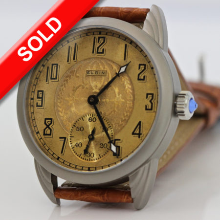 Titanium Wrocket Watch with Antique Elgin Dial