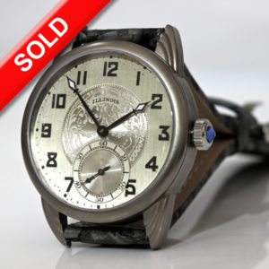 Titanium Wrocket Watch with Antique Guilloche Dial