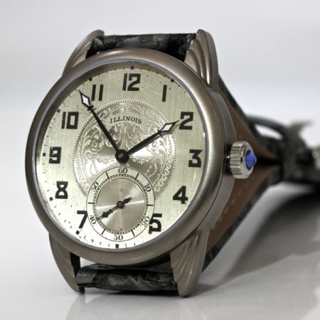 Titanium Wrocket Watch with Antique Guilloche Dial - Image 2