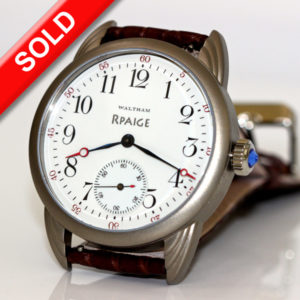 Titanium Wrocket watch antique Enamel dial