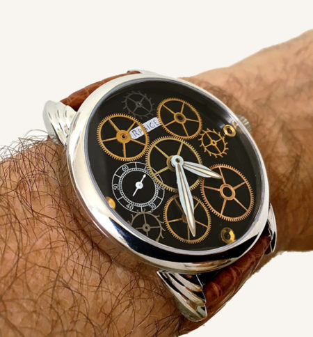 Wrocket with custom dial of  antique watch gears - Image 2