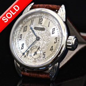 Antique sterling hand engraved dial