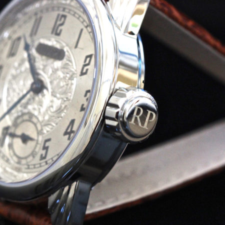 Antique sterling hand engraved dial - Image 4