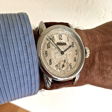 Antique sterling hand engraved dial - Image 3