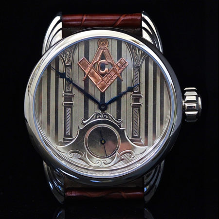 Art Deco Dial with 14kt rose gold Masonic emblem - Image 6