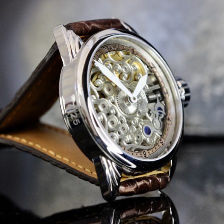 Steel Skeleton Watch - Image 5