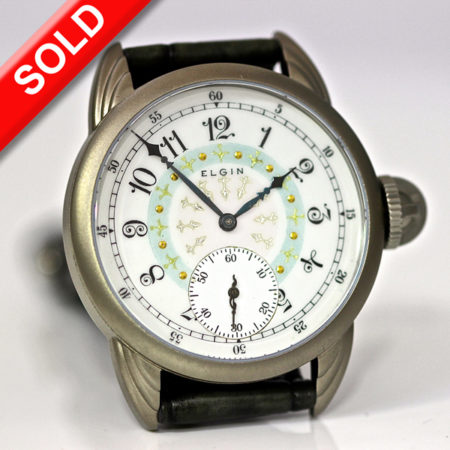 Titanium with Fancy antique Enameled Dial