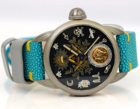 Fantastic Titanium Masonic Dial -Stingray strap - Image 2
