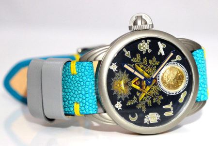 Fantastic Titanium Masonic Dial -Stingray strap - Image 3