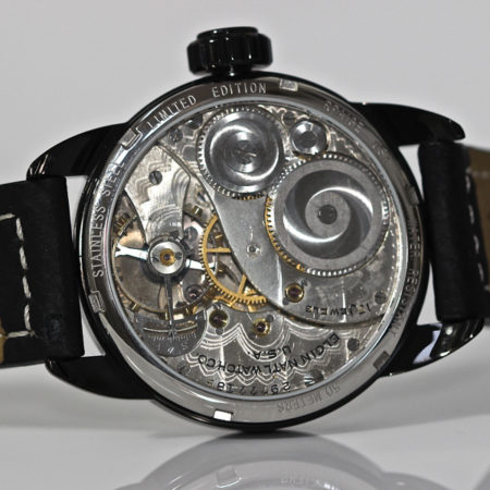 Antique silver "Niello" dial with 14kt rose gold Crest - Image 4