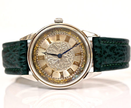 38mm watch with antique silver and gold dial - Image 3