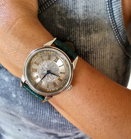 38mm watch with antique silver and gold dial - Image 6