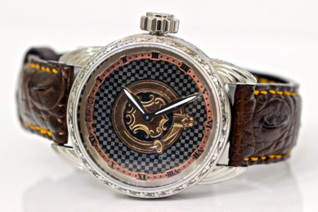 Hand Engraved case  -Niello dial - Image 10