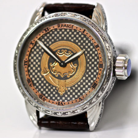 Hand Engraved case  -Niello dial - Image 8