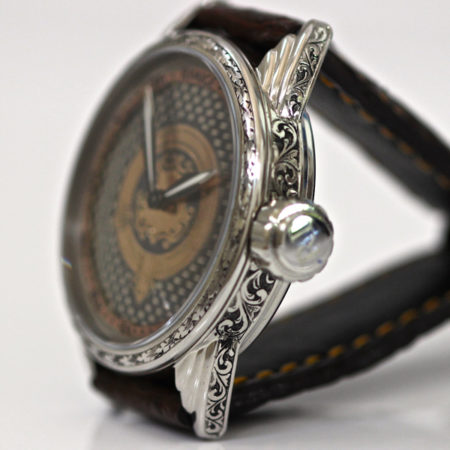 Hand Engraved case  -Niello dial - Image 5