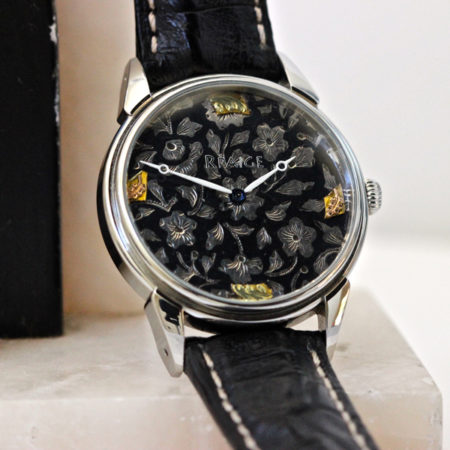 Woman's Rpaige watch with antique Niello Dial