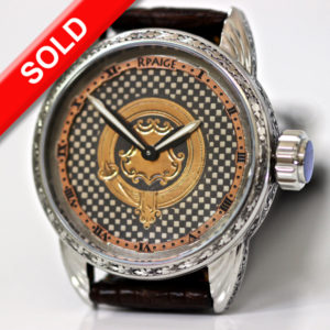 Hand Engraved case  -Niello dial