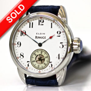 Antique enamel dial with rotating seconds disk