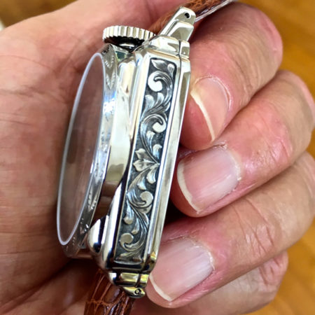 Hand Engraved case -Military engraved Dial - Image 4