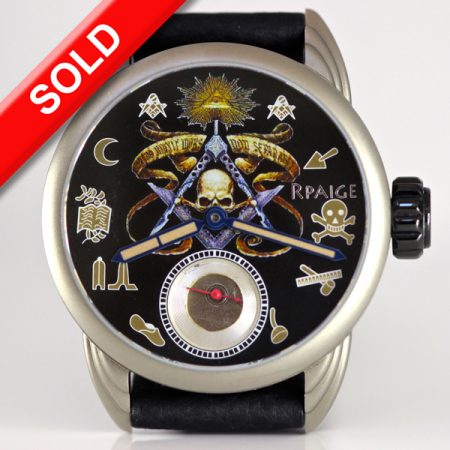 Titanium case with Fantastic Masonic Dial