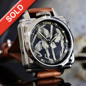 Antique Niello dial with new Hi-Tech German movement