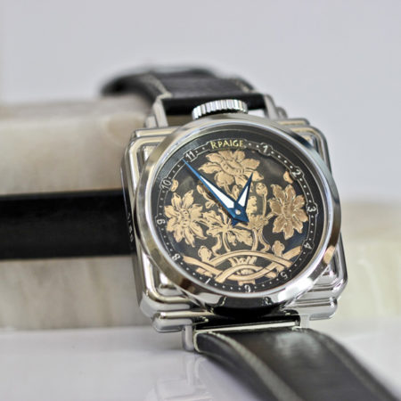 Fantastic Antique  Rose Gold and Sterling Niello dial - Image 4