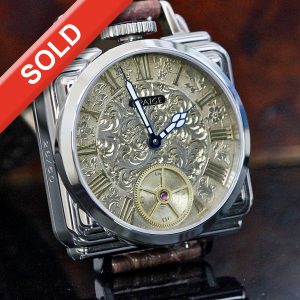 SpeakEasy with Engraved Silver and Gold Dial from 1860s